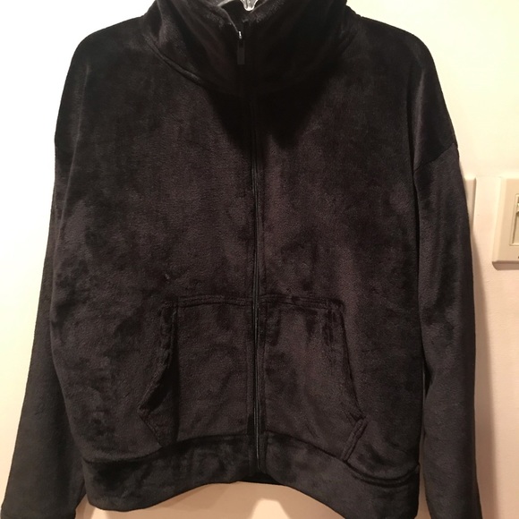 VELOUR CHOCOLATE BROWN BOMBER JACKET Large-XLarge NWOT - Picture 4 of 15